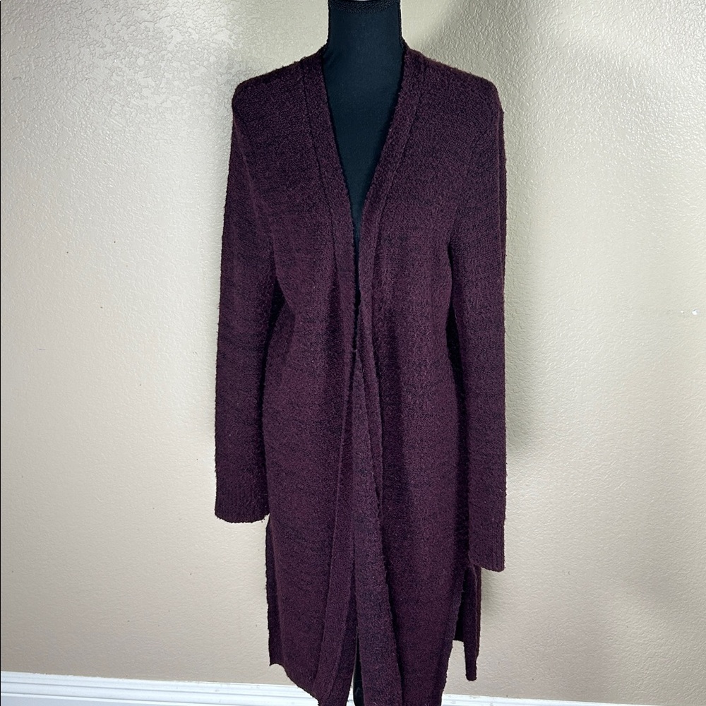 Women's Open Front Cardigan Sweater - Deep Purple